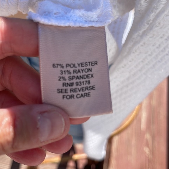 Philosophy Open Knit White Sweater Size Small - Poly Blend - Picture 6 of 7